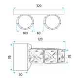 Sieninė lempa LED APP1937-2W GOLD