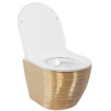 Hangende toilet Rea Carlo Mini Flat Gold Brush
