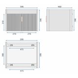 Set kupaonskog namještaja s umivaonikom Astor 60cm White