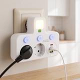 Listwa zasilająca 2 gniazda + 2x USB-A + USB-C JNH017 Biała