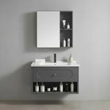 Conjunto de muebles de baño con lavabo River 60cm Grey