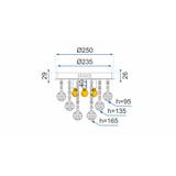 Deckenlampe Kristall Glamour APP403-C