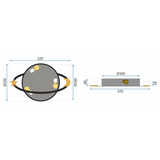 Deckenlampe rund Moon White APP865-C