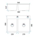 Čelični sudoper Toby  BRUSH COPPER