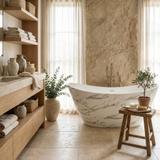 Ελεύθερα τοποθετημένη ακρυλική μπανιέρα Ferrano Slim Nature 170