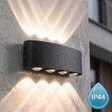 Lampa elewacyjna Kinkiet LED JNH041-8G Czarna