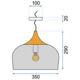 Hängelampe Bari grey