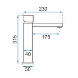 Bateria Umywalkowa REA ICON Czarna Złota Wysoka