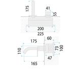 Robinet mural Rea Argon Brush Copper  + BOX