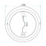 ESPELHO DE PAREDE LED 60cm MMJ Preto