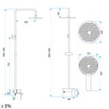 Shower set REA Marco Gun Grey