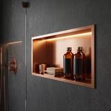 Półka wnękowa łazienkowa LED 30x60 Miedź Szczotkowana