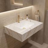 Lavabo suspendu Rea Aresa Grey Gold 80