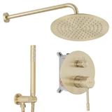 Kit de douche encastré Rea Lungo Diamond Brush Gold + BOX
