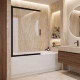 Paravento vasca scorrevole REA Dario Black 80