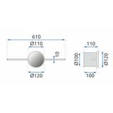 SIENAS LAMPA VADA VANNAS ISTABAS APAĻŠ MELNS 60CM APP849-1W