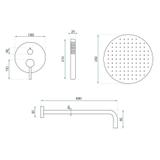 Shower system  Rea Foss Clif Brush Copper + BOX