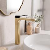 Bathroom faucet REA Soul Gold mat black High