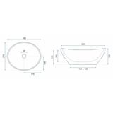 Umywalka nablatowa Rea Sofia Mini Black Marble Shiny