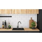 Zlewozmywak granitowy West XL black METALLIC