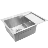 Stainless steel sink Fin BRUSH NICKEL