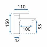 Waschbeckenarmatur REA Storm GOLD BRUSH Low