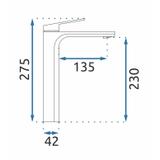 Μπαταρία μπάνιου REA Marco Gun Grey High