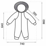 Kombinezon Dziecięcy Szary 72-76cm