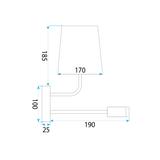 Wandlampe APP1610-2W Black