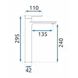 Bateria Umywalkowa REA VENETA Złota Szczotkowana Wysoka