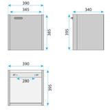 Conjunto de móveis de banheiro Molly 40cm Grey