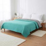 Narzuta dwustronna pikowana Inez  jasnoszary-miętowy