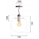 Lampa sufitowa wisząca szklana Lassi 15 cm Różowe Złoto