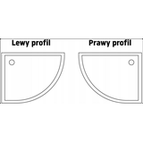 Cabine de douche REA Look Black 80x100 + Receveur de douche Look White