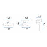 Bath faucet REA Flip Chrom