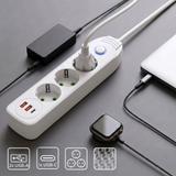 Listwa zasilająca Przedłużacz 3 gniazda + 2x USB-A + USB-C JNH024-3B Biały