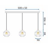 Kristall Deckenlampe APP587-3CP Black