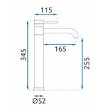 Смеситель Rea LUNGIS Brush Gold Super High