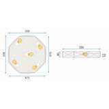 Lampe Diamond APP863-C Black 50 cm