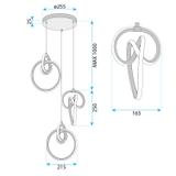 LED-Hängeleuchte G072-3CPR Gold