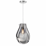 Lampa Sufitowa Wisząca Szklana APP329-1CP SREBRNA
