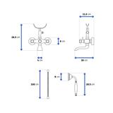Maišytuvas vonios Rea Retro Juoda