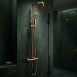 Set de duș fără pipă cu termostat Rea Lungo Copper Brush