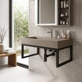 Umywalka konglomeratowa Rea GOYA TAUPE 70CM + stelaż