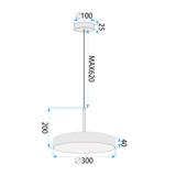 LAMPA SUFITOWA WISZĄCA LED APP1686-1CP 30CM ZŁOTA