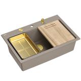 Granitspülbecken MARC 110 WORKSTATION Beige