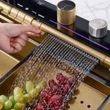 Wielofunkcyjny zlewozmywak stalowy 10w1 REA Alonzo Złoty Szczotkowany