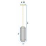 Hängelampe balck APP1676-CP Long