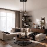 Lampa Wisząca APP1125-3CP Black Gold