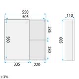 Zestaw mebli łazienkowych z Umywalką River 60cm Kremowy